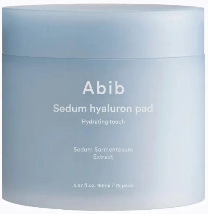 Abib Sedum Hyaluron Pad Hydrating Touch — 75-count Korean hydrating PHA toner pads