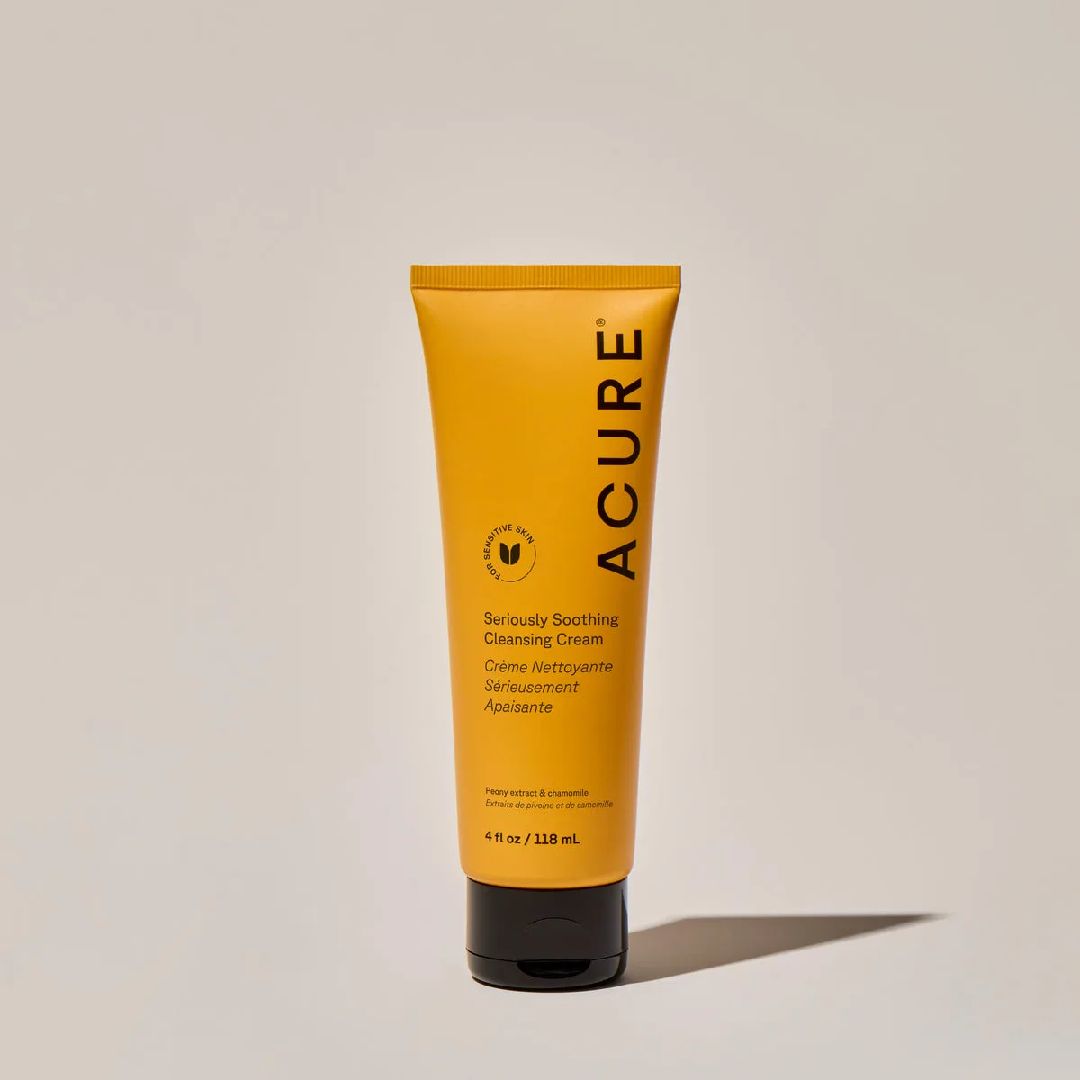 Acure Seriously Soothing Cleansing Cream tube on white background