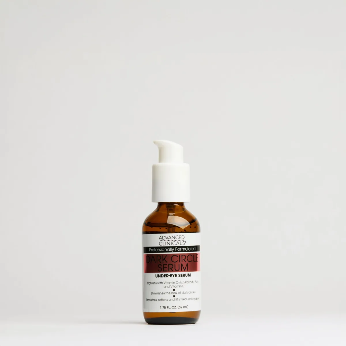 Advanced Clinicals Dark Circle Eye Serum 1.75 fl oz white pump bottle