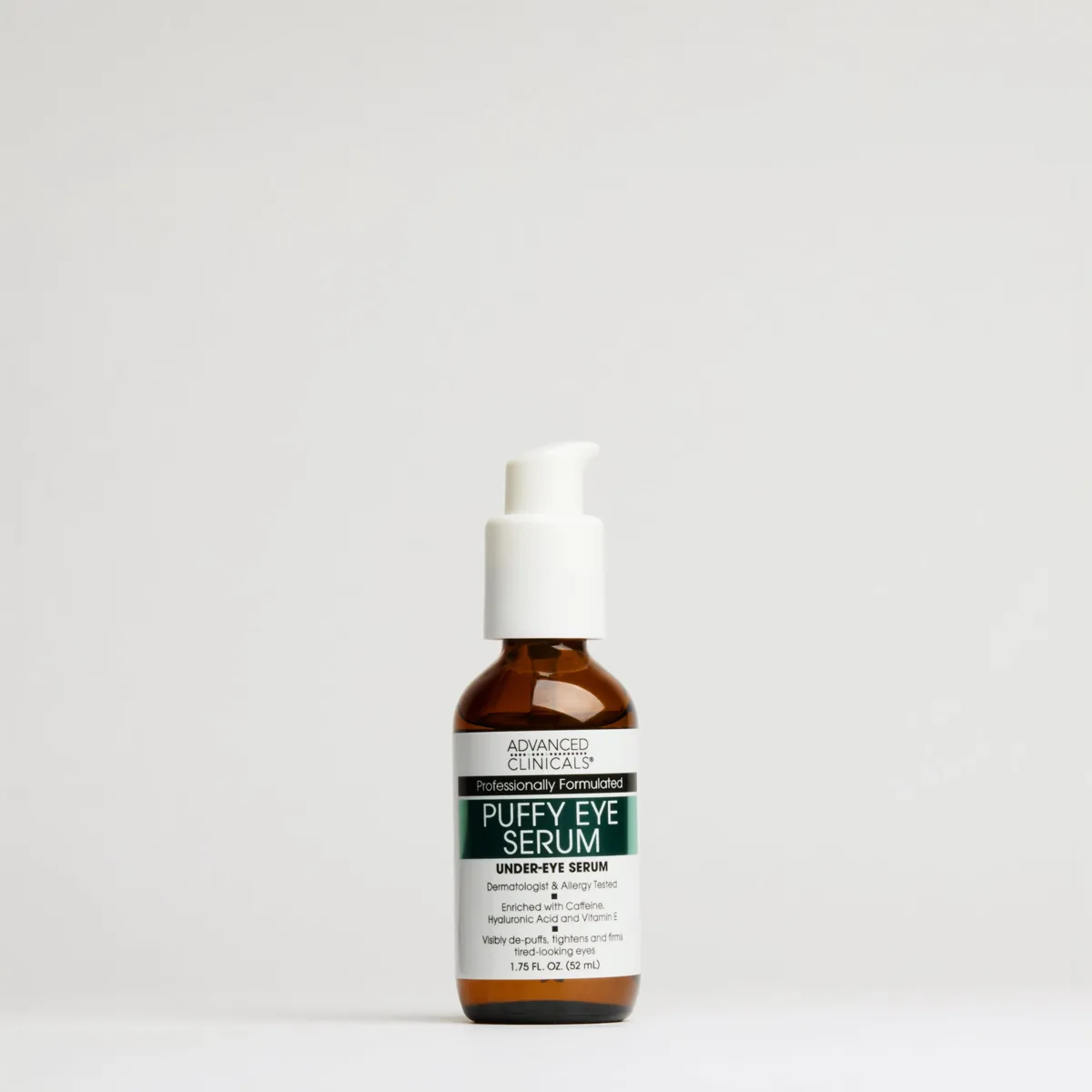 Advanced Clinicals Puffy Eye Serum 1.75 fl oz white pump bottle
