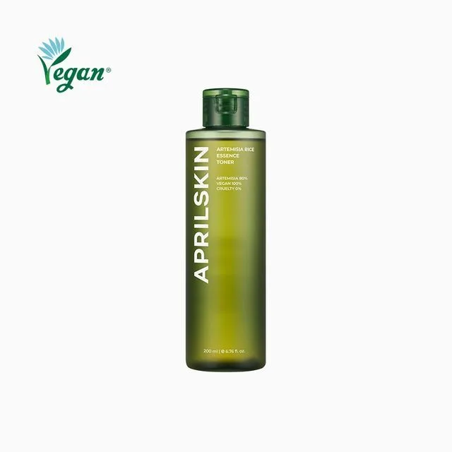 Aprilskin Artemisia Rice Toner in a 200ml frosted plastic pump bottle