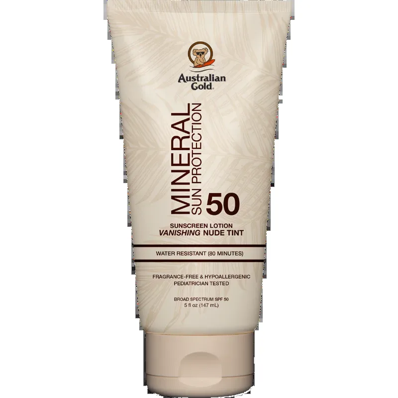 Australian Gold Botanical SPF 50 Mineral Sunscreen Body Lotion 5 fl oz tube