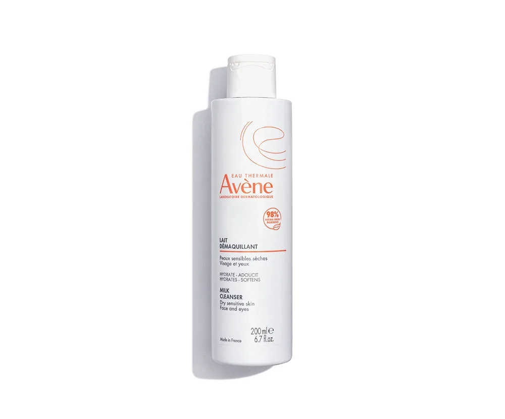 Avène Gentle Milk Cleanser bottle on white background