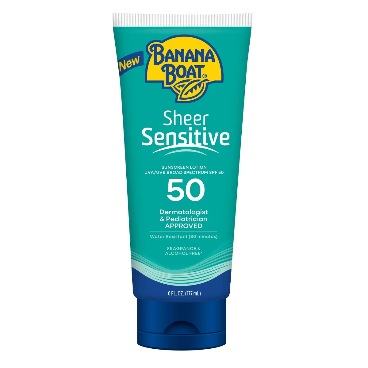 Banana Boat Sheer Sensitive Sunscreen Lotion SPF 50 6 oz bottle