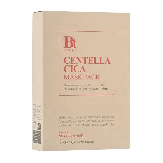 Benton Centella Mask Pack box of 10 cica sheet masks