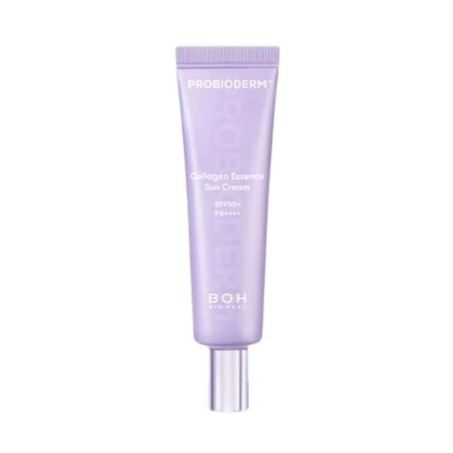 Bioheal BOH Probioderm Collagen Essence Sun Cream SPF 50+ PA++++ 50 ml white tube with violet lettering
