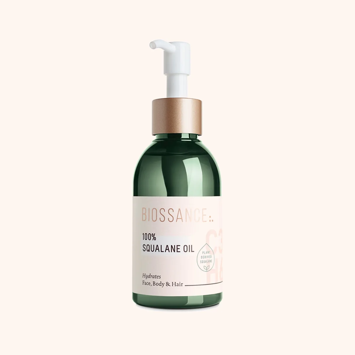 Biossance 100% Squalane Oil dropper bottle on white background