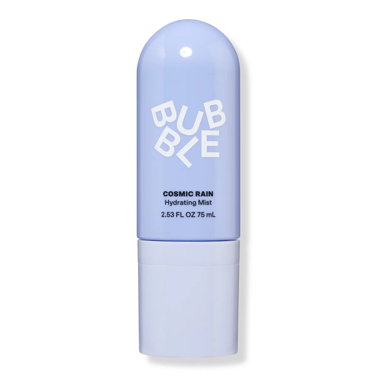 Bubble Skincare Cosmic Rain Hydrating Mist bottle on white background