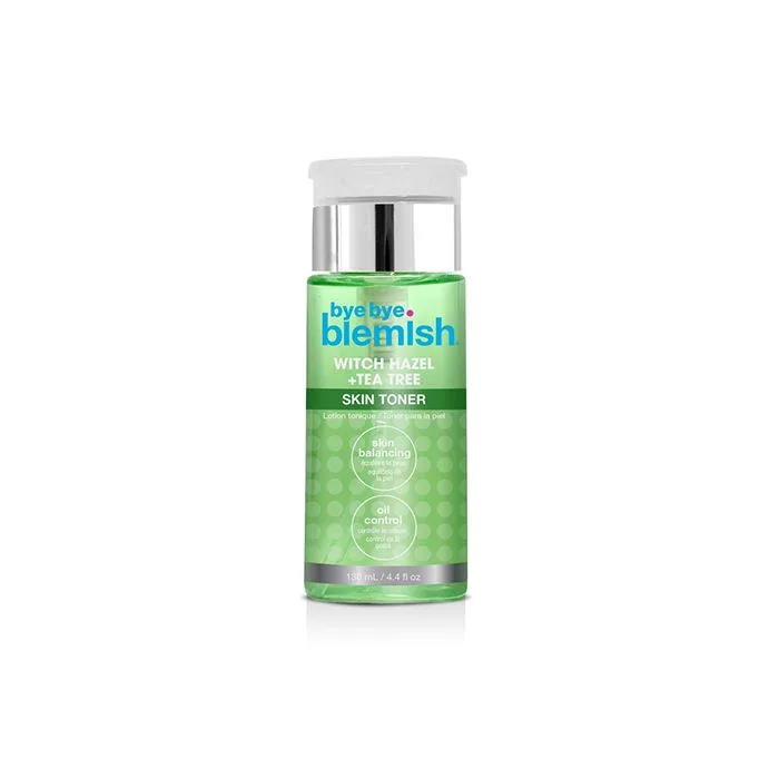 Bye Bye Blemish Witch Hazel and Tea Tree Skin Toner bottle on white background
