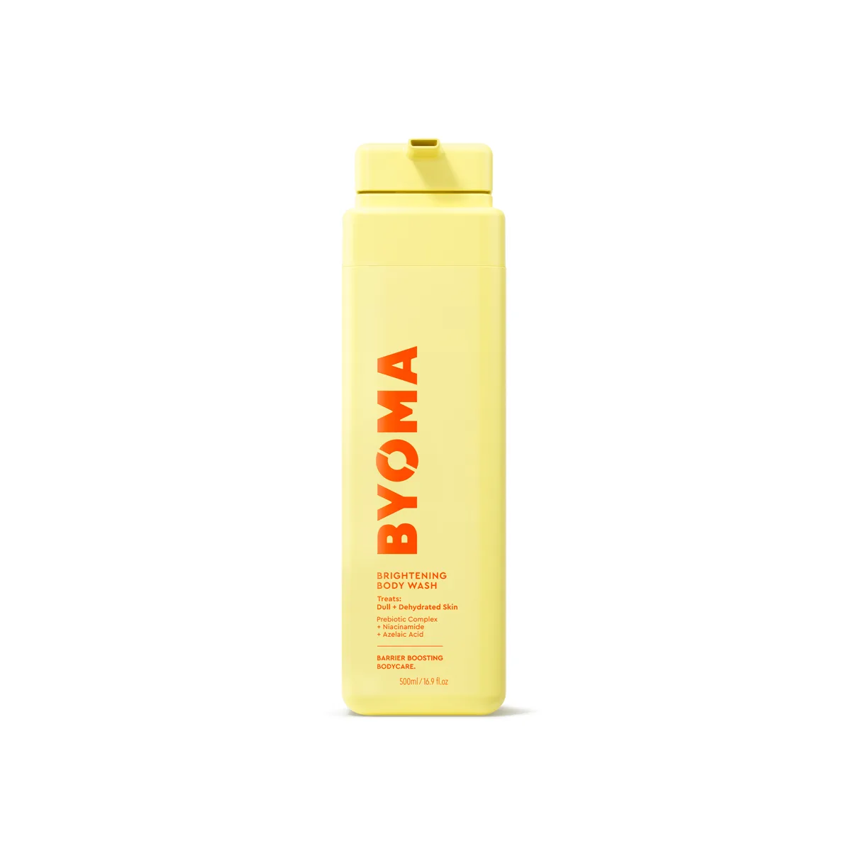 Byoma Brightening Body Wash pump bottle on white background