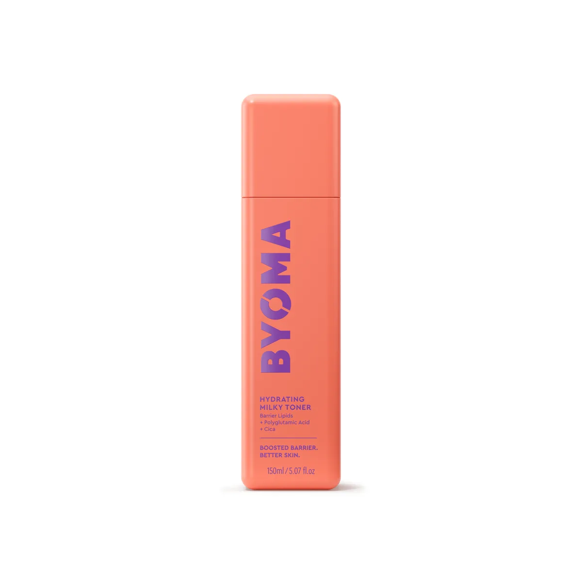 Byoma Hydrating Milky Toner frosted pump bottle on white background