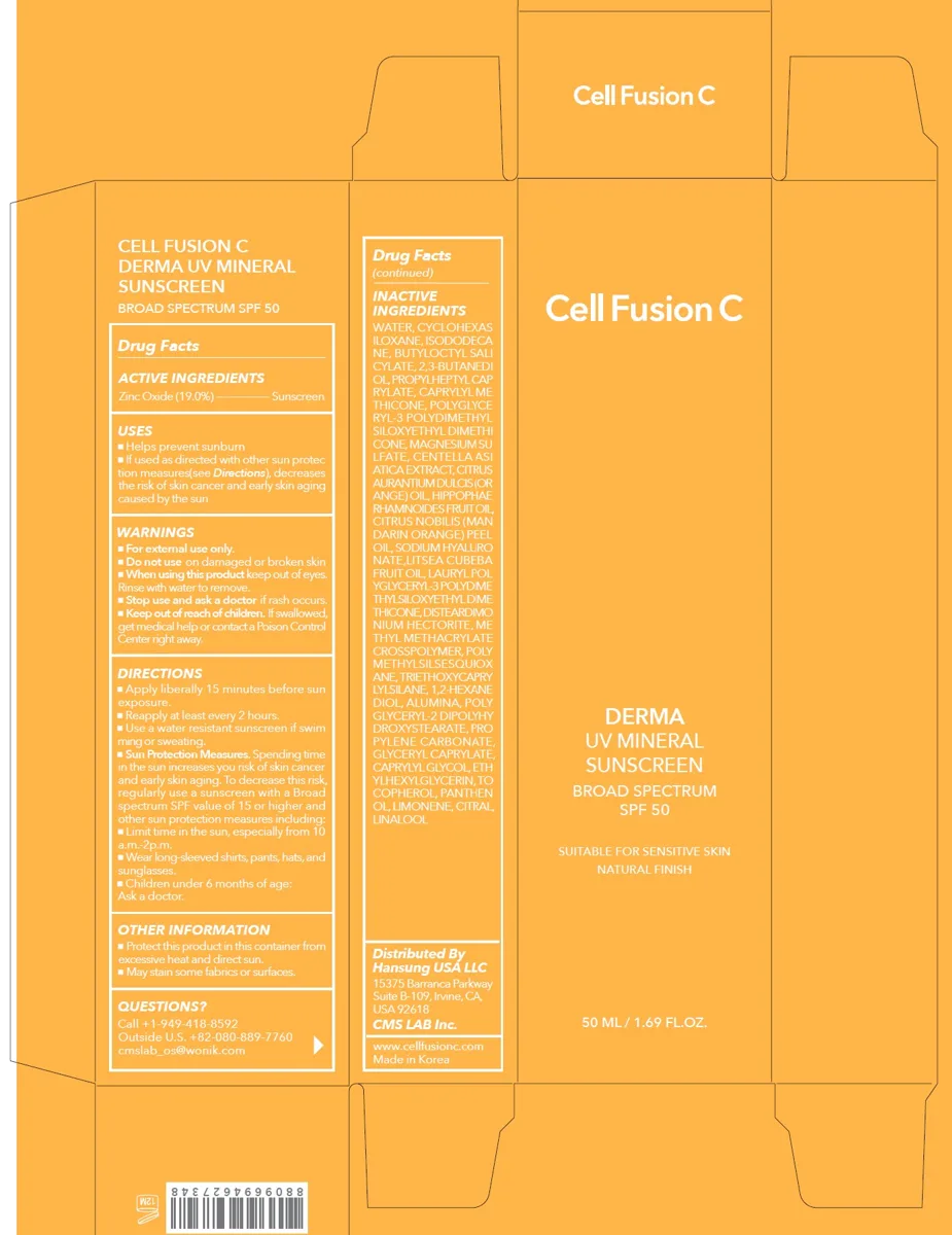 Cell Fusion C Derma UV Mineral Sunscreen SPF 50 tube