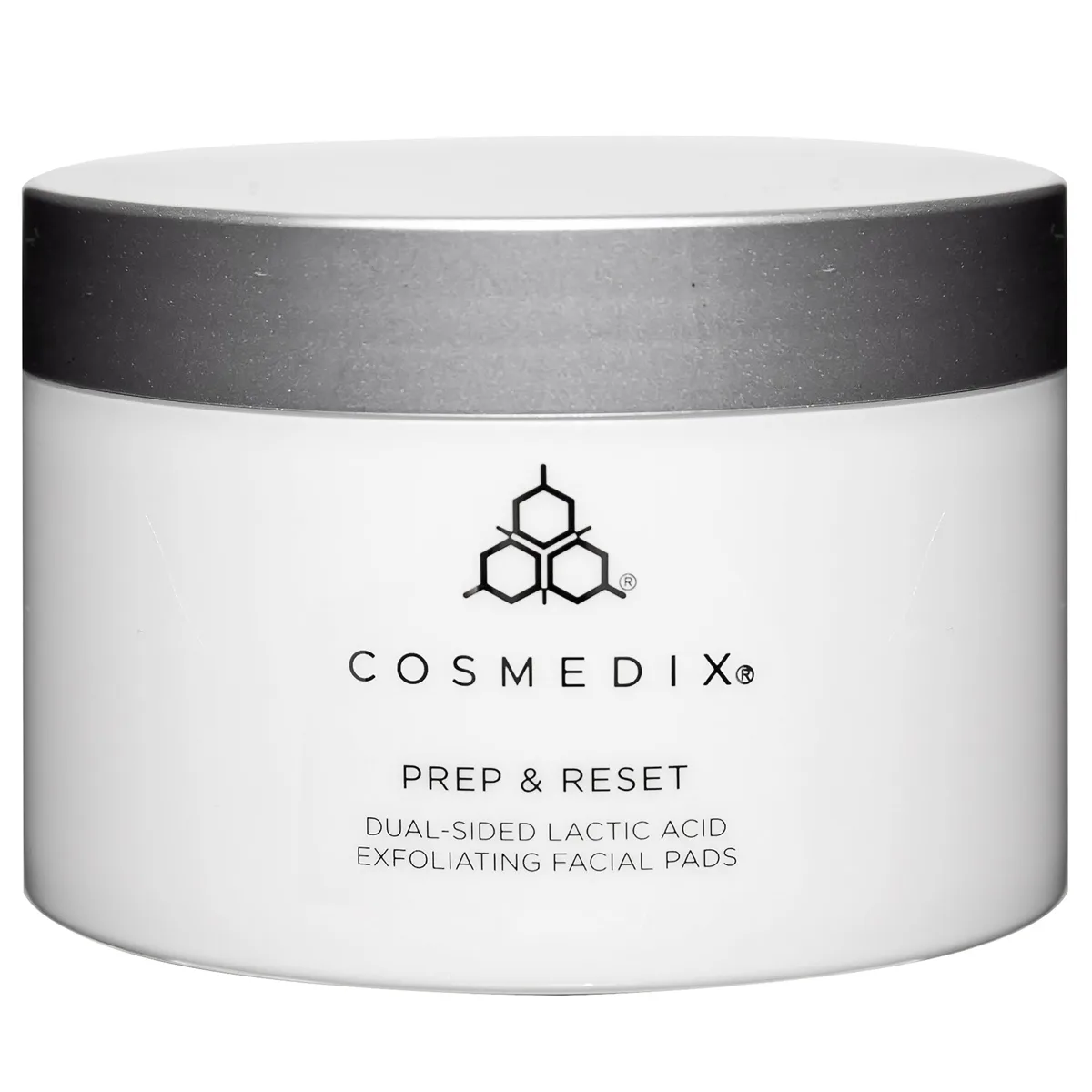 Cosmedix Prep & Reset Dual-Sided Lactic Acid Exfoliating Facial Pads 25 count