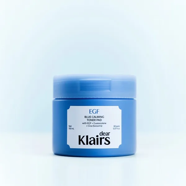 Dear Klairs EGF Blue Calming Toner Pads 150ml jar with 60 pads