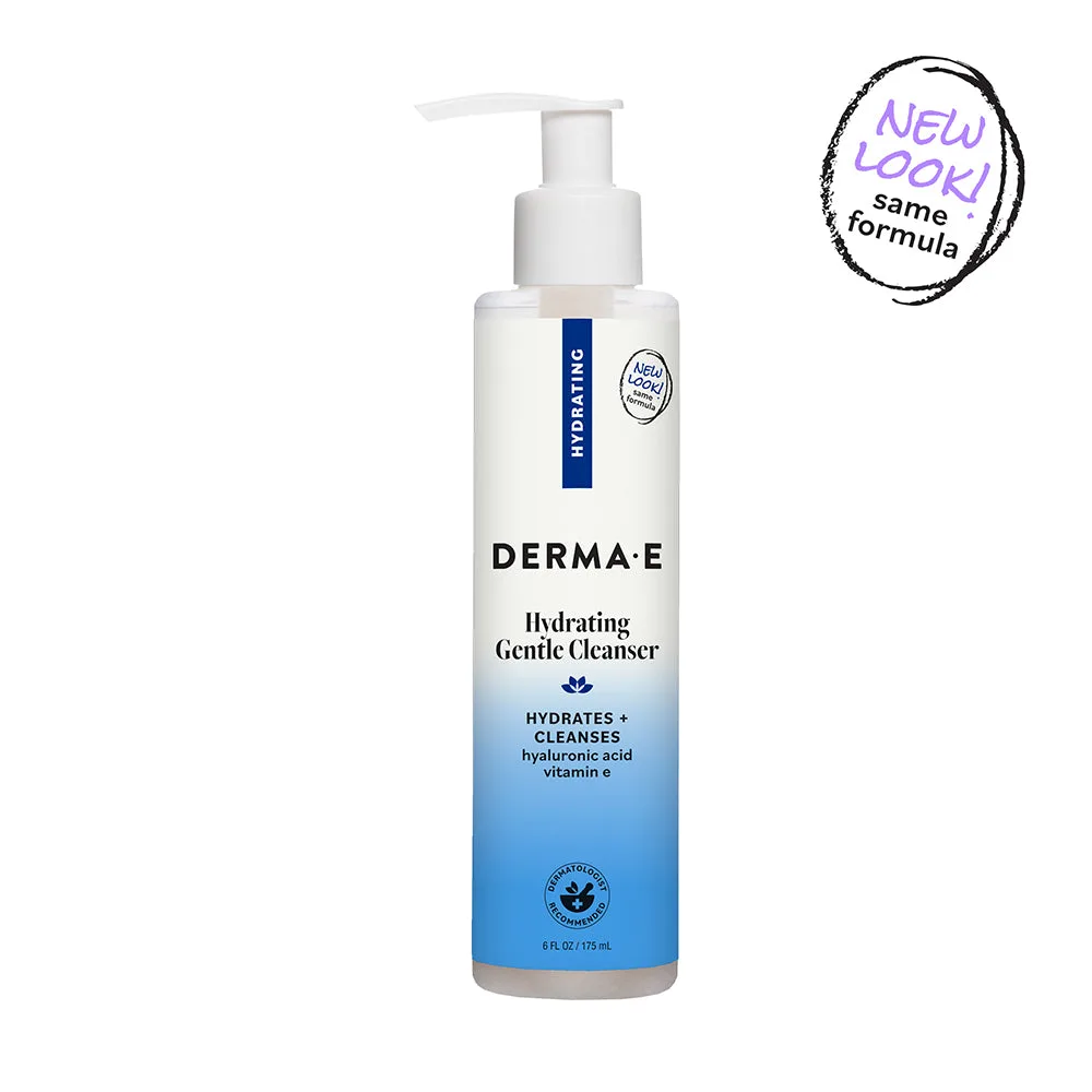 Derma E Hydrating Gentle Cleanser tube on white background