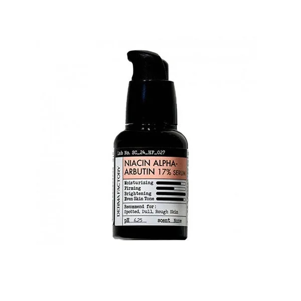 Derma Factory Niacin Alpha-Arbutin 17% Serum 30ml pump bottle