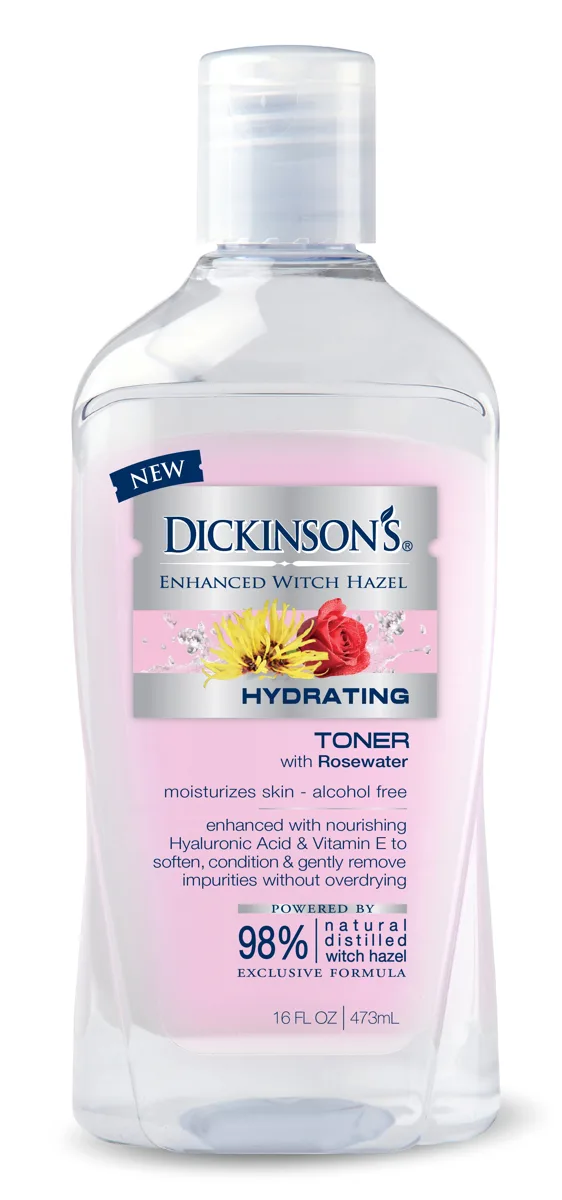 Bottle of Dickinson's Alcohol Free Hydrating Toner with Rosewater