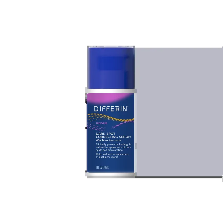 Differin Dark Spot Correcting Serum with 4% Niacinamide, glass dropper bottle, 1 fl oz