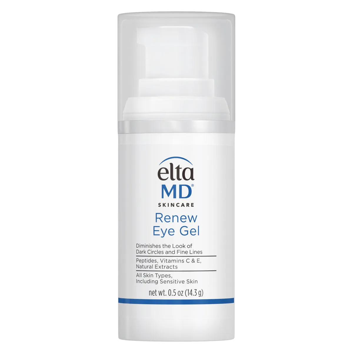 EltaMD Renew Eye Gel pump bottle on white background