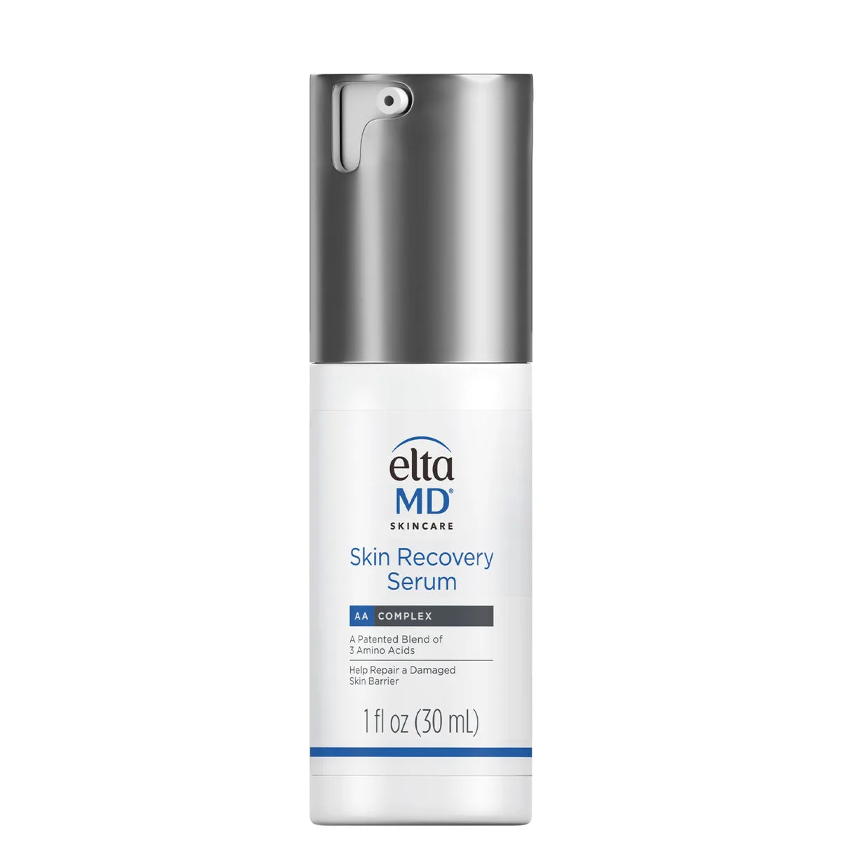 EltaMD Skin Recovery Serum 1.0 fl oz frosted glass bottle with dropper applicator