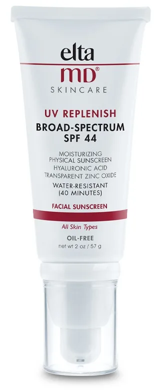 EltaMD UV Replenish Broad-Spectrum SPF 44 in white squeeze tube