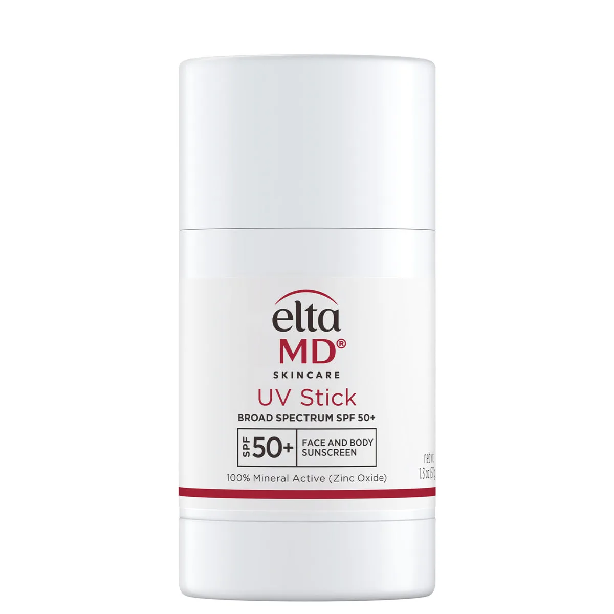 EltaMD UV Stick Broad-Spectrum SPF 50+ sunscreen stick on white background