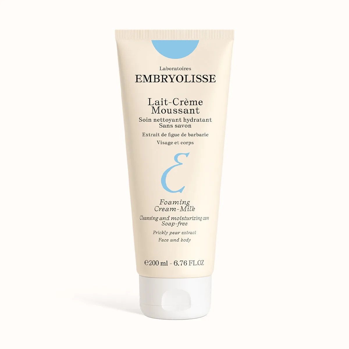 Embryolisse Foaming Cream Milk cleanser bottle on white background