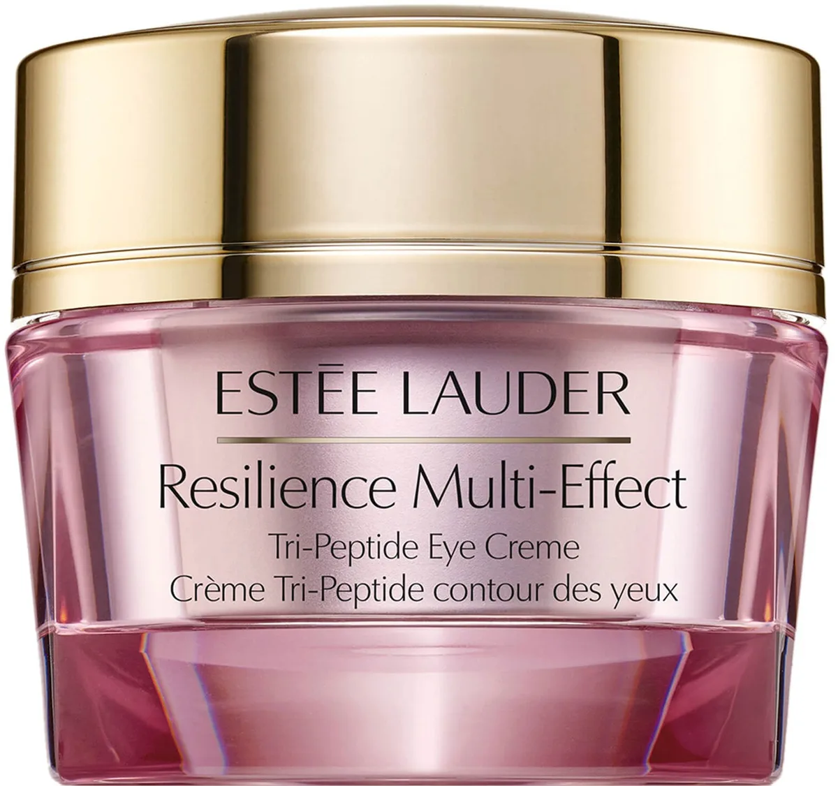 Estée Lauder Resilience Multi-Effect Tri-Peptide Eye Creme jar on white background