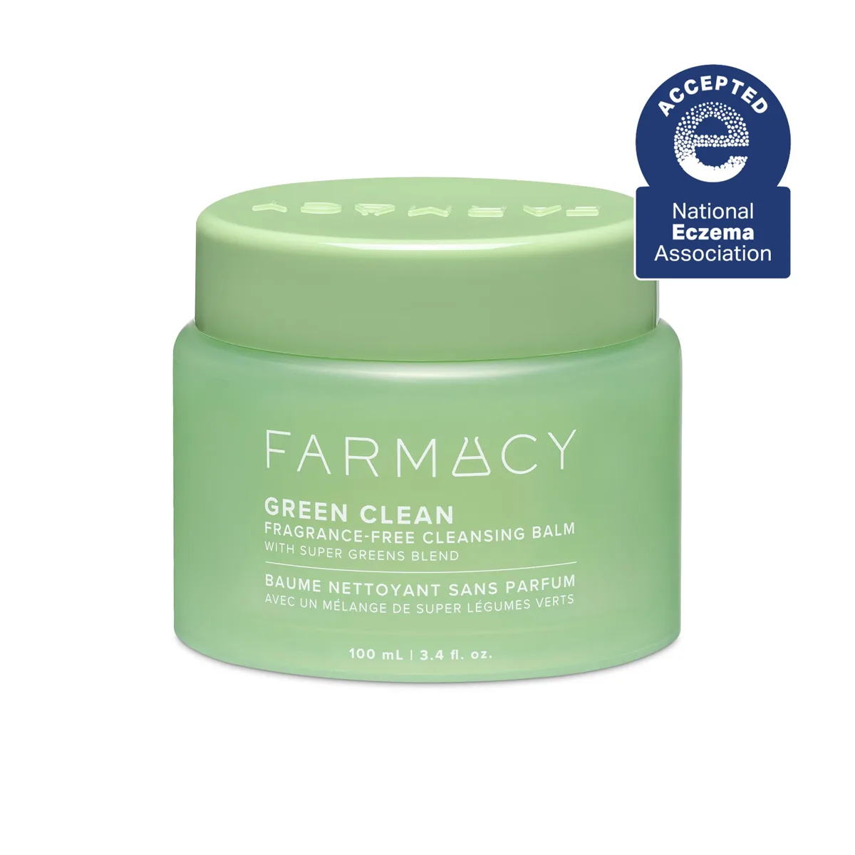 Farmacy Green Clean Fragrance-Free Cleansing Balm 100ml jar on white background
