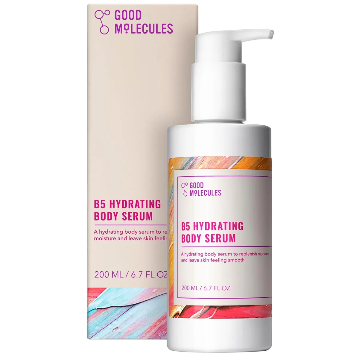 Good Molecules B5 Hydrating Body Serum 200 ml lilac pump bottle