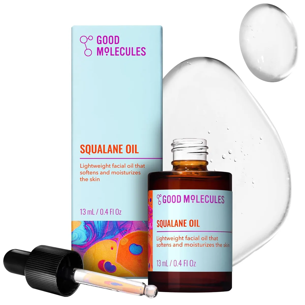 Good Molecules Squalane Oil 13 ml amber dropper bottle