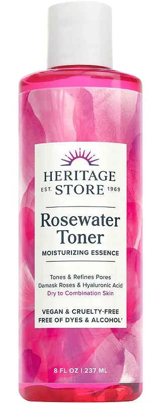 Heritage Store Rosewater Facial Toner 8 oz glass bottle