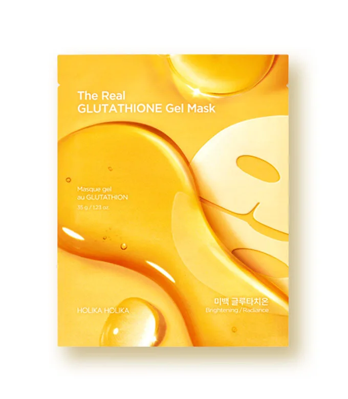 Holika Holika The Real Glutathione Gel Mask bright yellow single-sheet sachet