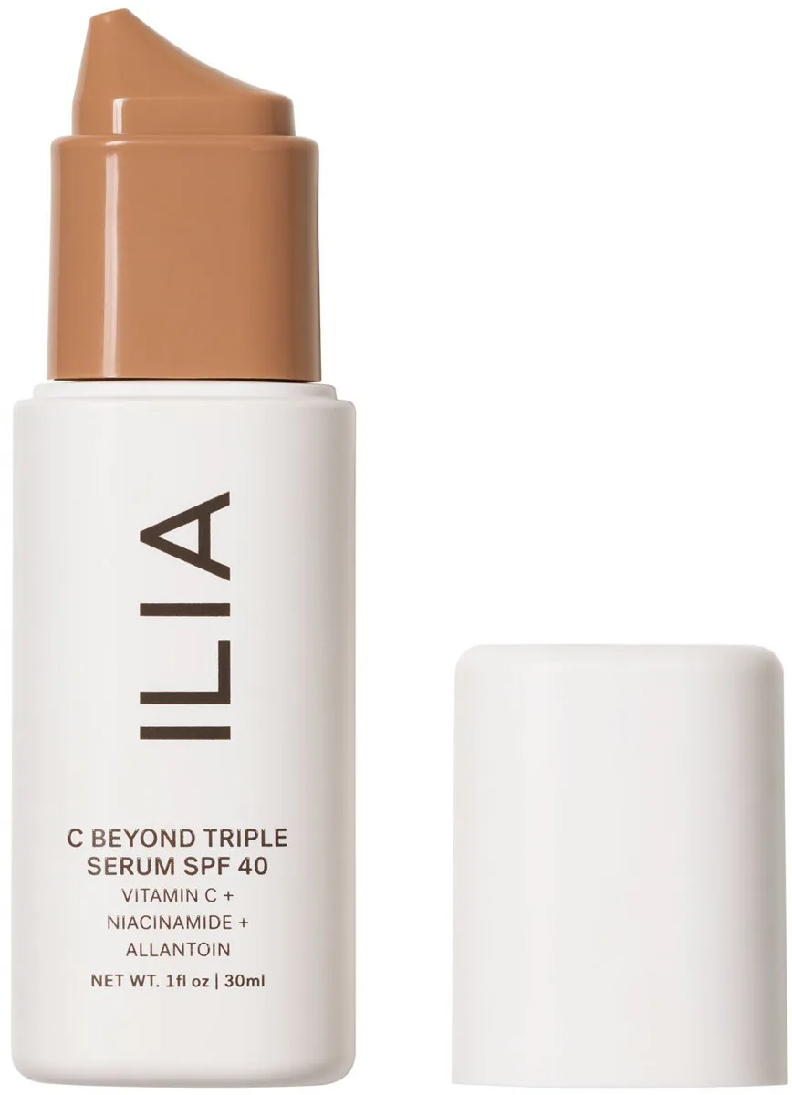 Ilia C Beyond Triple Serum SPF 40 30 mL frosted glass dropper bottle