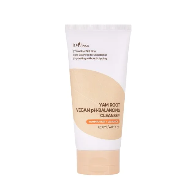 Isntree Yam Root Vegan pH-Balancing Cleanser gentle low-pH amino-acid gel cleanser tube