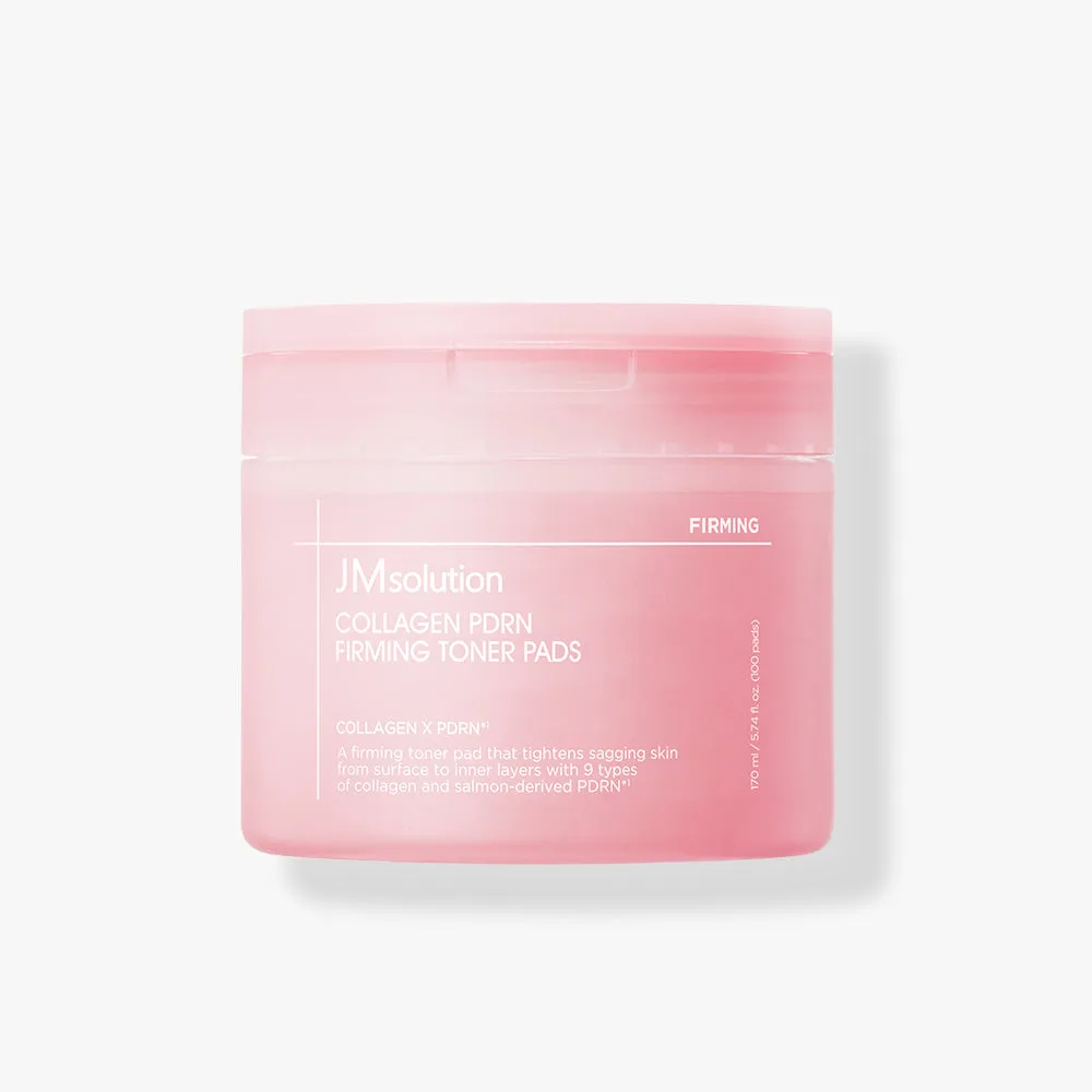 JMsolution Collagen PDRN Firming Toner Pads pink 100-pad jar