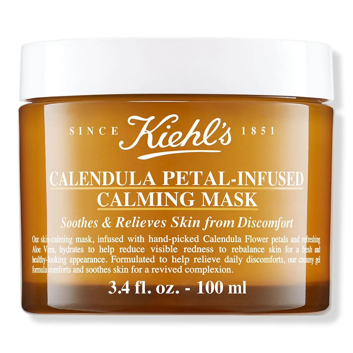 Kiehl's Calendula Petal-Infused Calming Mask with Aloe Vera amber 100 mL jar