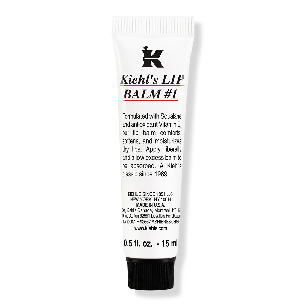 Kiehl's Lip Balm #1 Moisturizing Lip Treatment with Squalane 15 mL tube