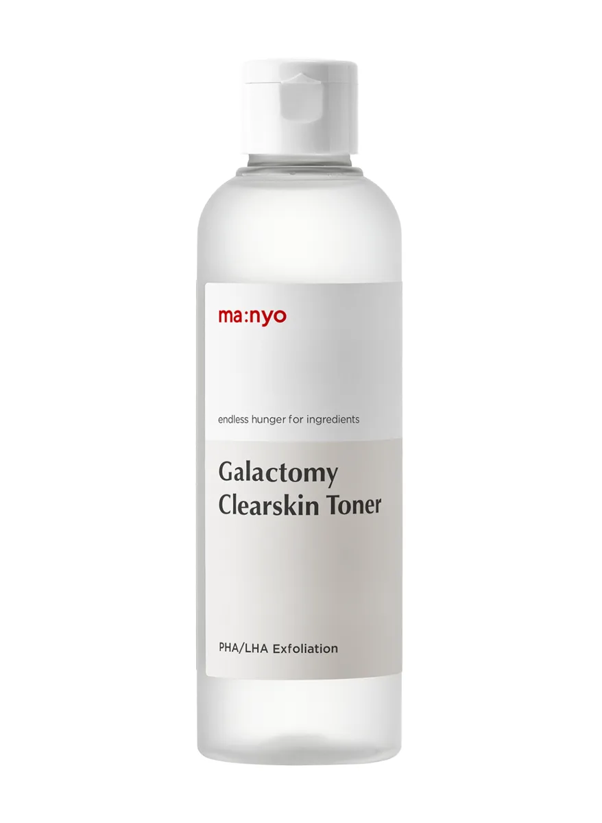 Ma:nyo Galactomy Clearskin Toner — 210ml fragrance-free Korean clarifying galactomyces toner with LHA and PHA