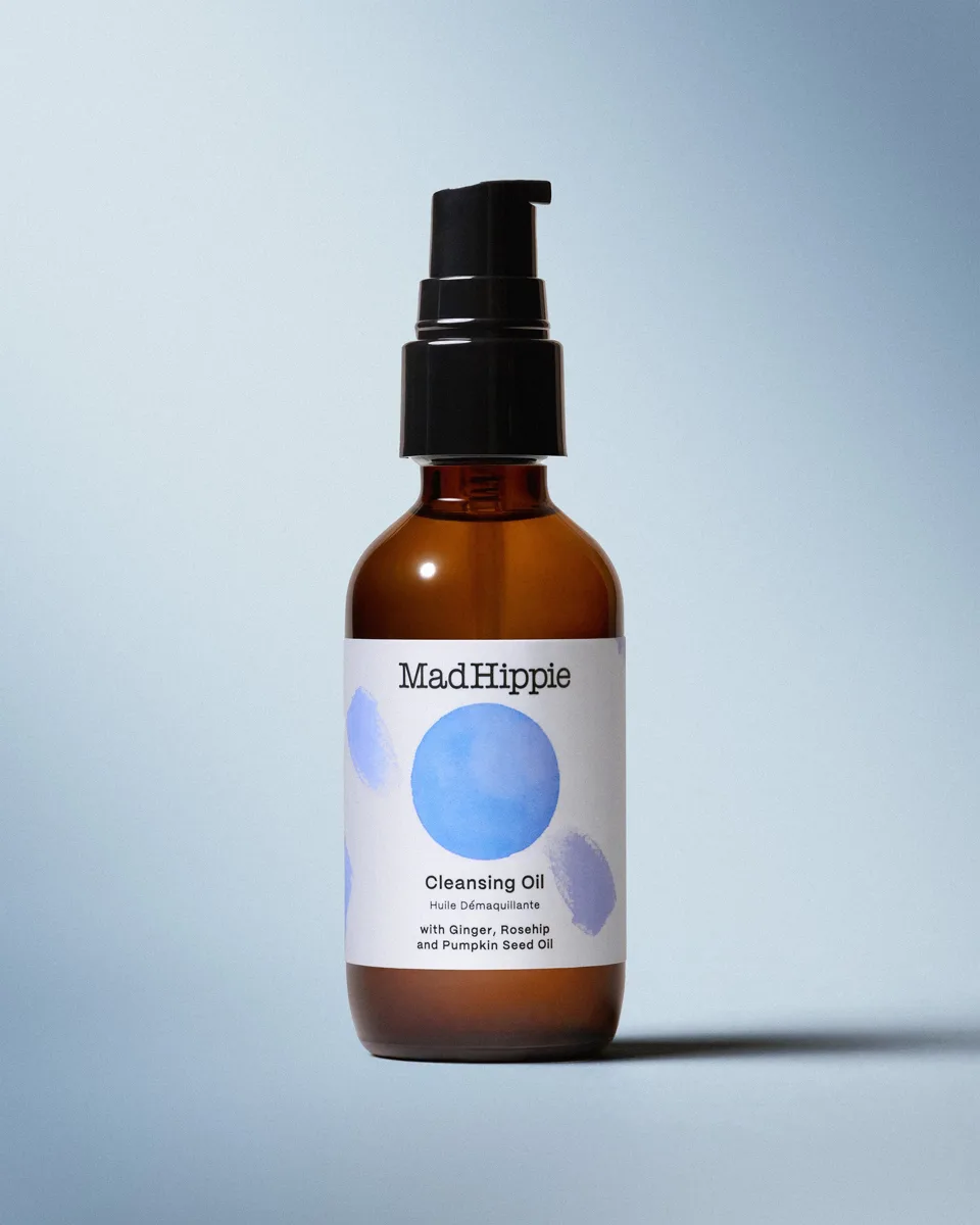 Mad Hippie Cleansing Oil 2 fl oz amber glass pump bottle