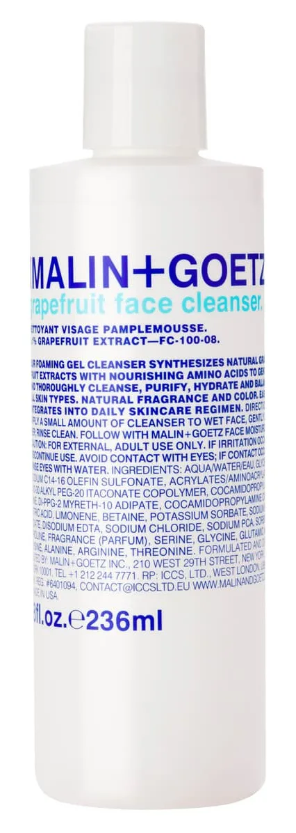 Malin + Goetz Grapefruit Face Cleanser 236ml pump bottle