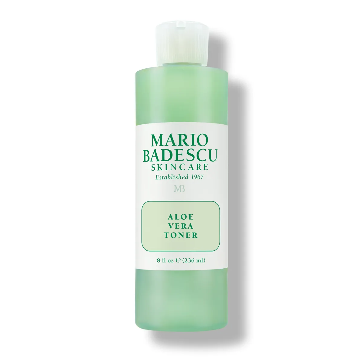 Mario Badescu Aloe Vera Toner frosted bottle with green liquid