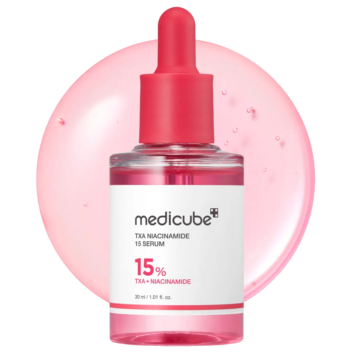 Medicube TXA Niacinamide 15 Serum 30 mL dropper bottle with red cap