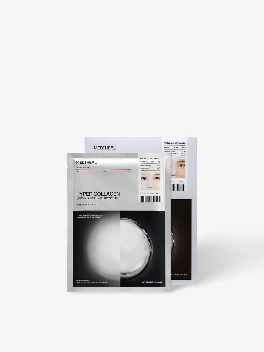 Mediheal Hyper Collagen Mask — Korean collagen hydrogel sheet mask for plump, bouncy, firmer-looking skin
