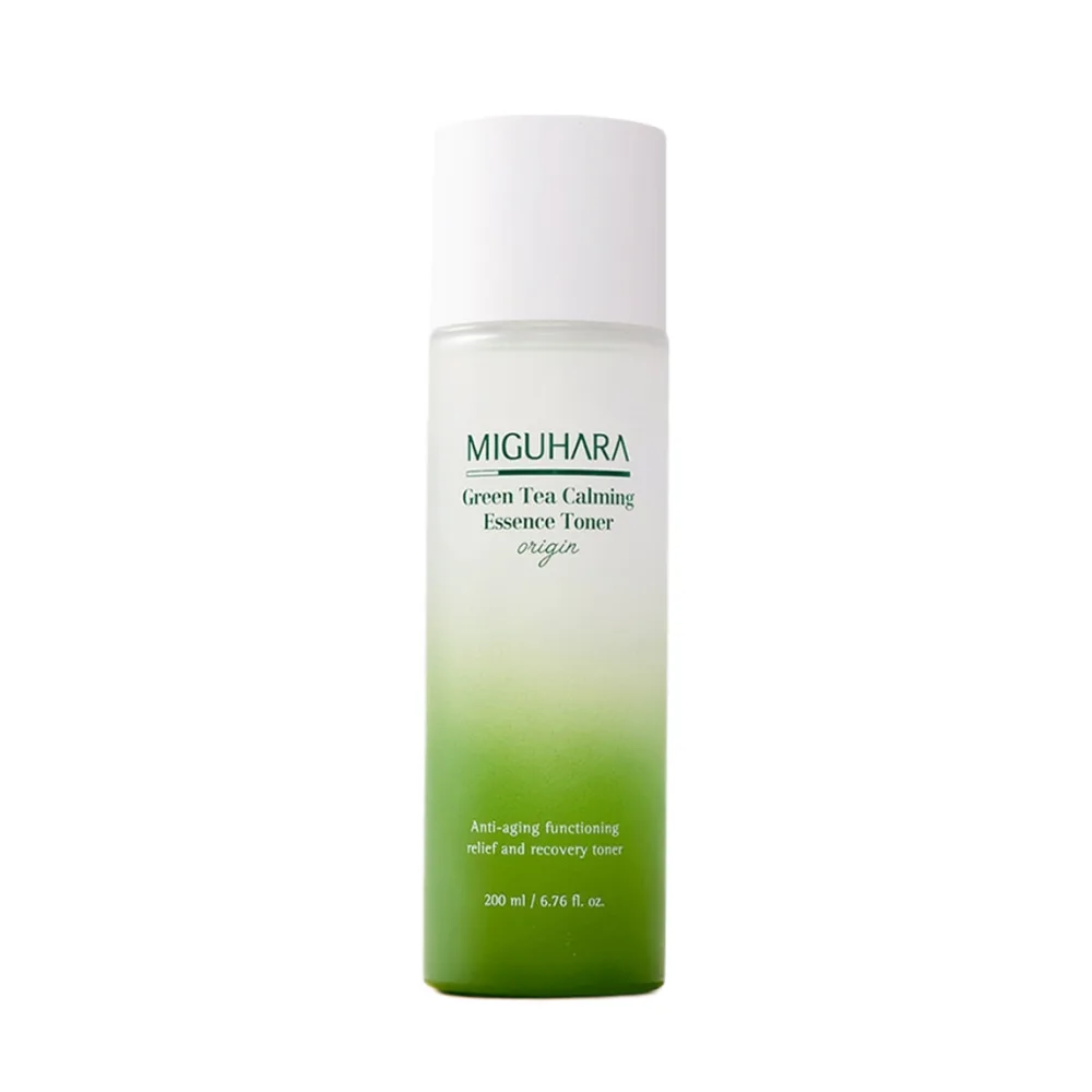Miguhara Green Tea Calming Essence Toner Origin 200ml bottle