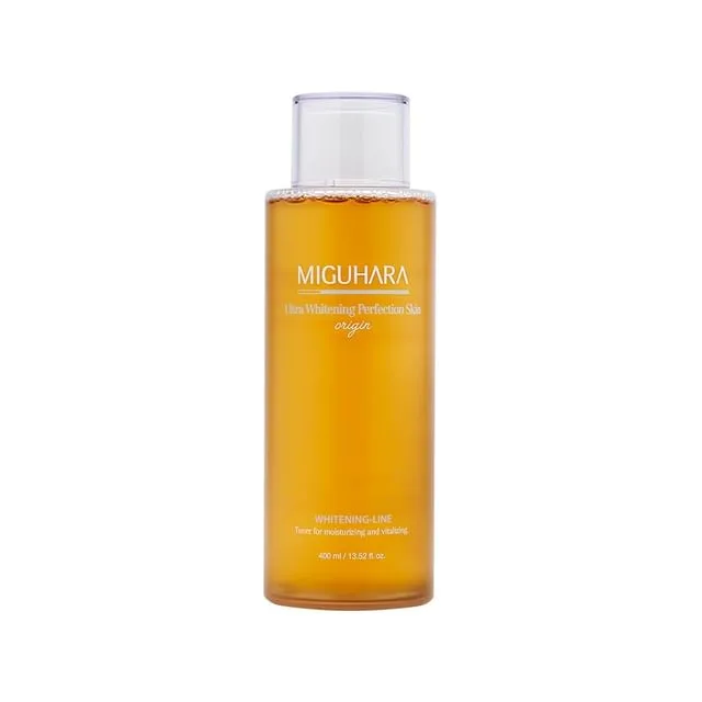 Miguhara Ultra Whitening Perfection Skin Origin 400ml toner bottle