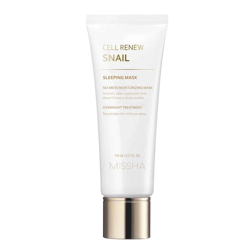 Missha Cell Renew Snail Sleeping Mask overnight snail mucin niacinamide hydrating mask jar