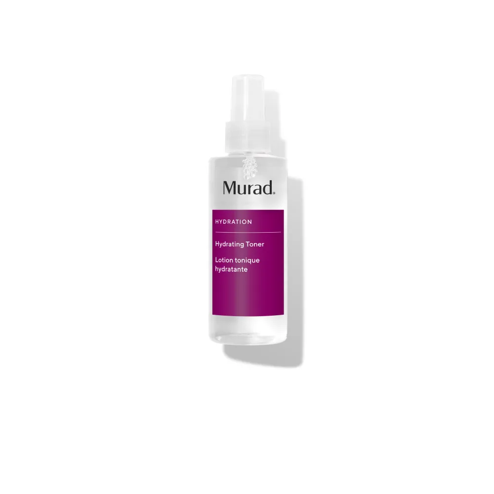 Murad Hydrating Toner clear 180 ml spray bottle with magenta Hydration label and fine-mist head on white
