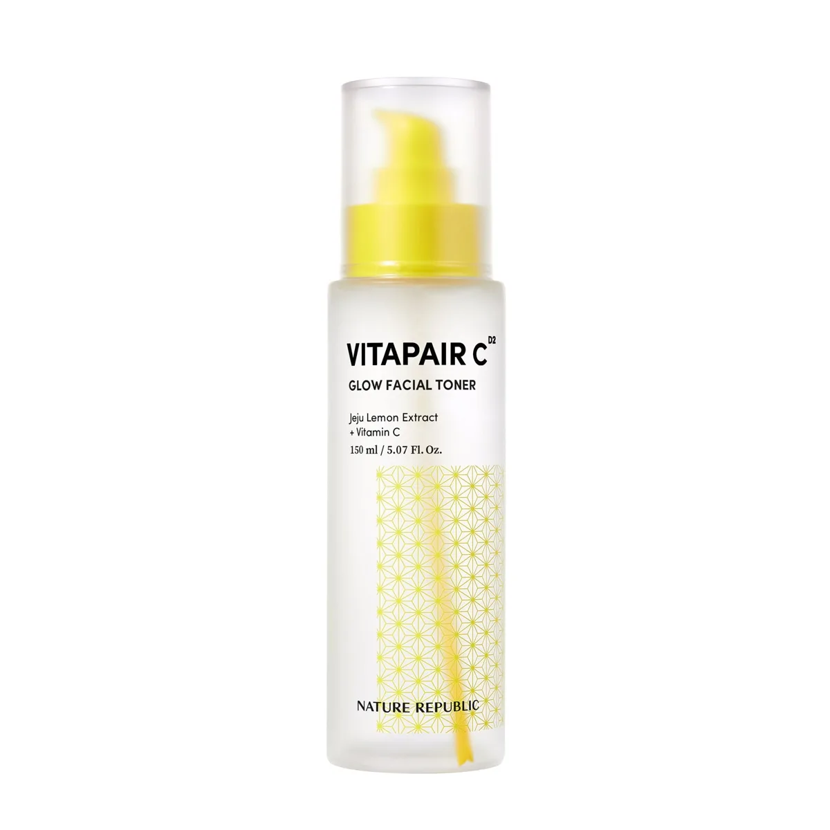 Nature Republic Vitapair C Glow Facial Toner frosted bottle on white background