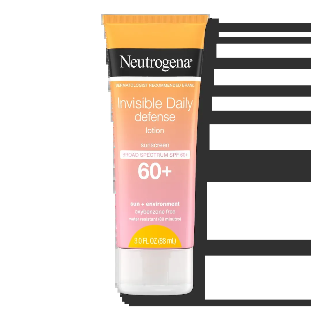 Neutrogena Invisible Daily Defense Sunscreen Lotion SPF 60+ in white squeeze tube